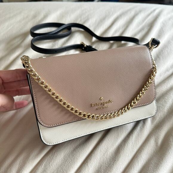 KATE SPADE Carson Convertible Crossbody Bag Warm Beige Multi Colorblock NEW - Picture 12 of 13